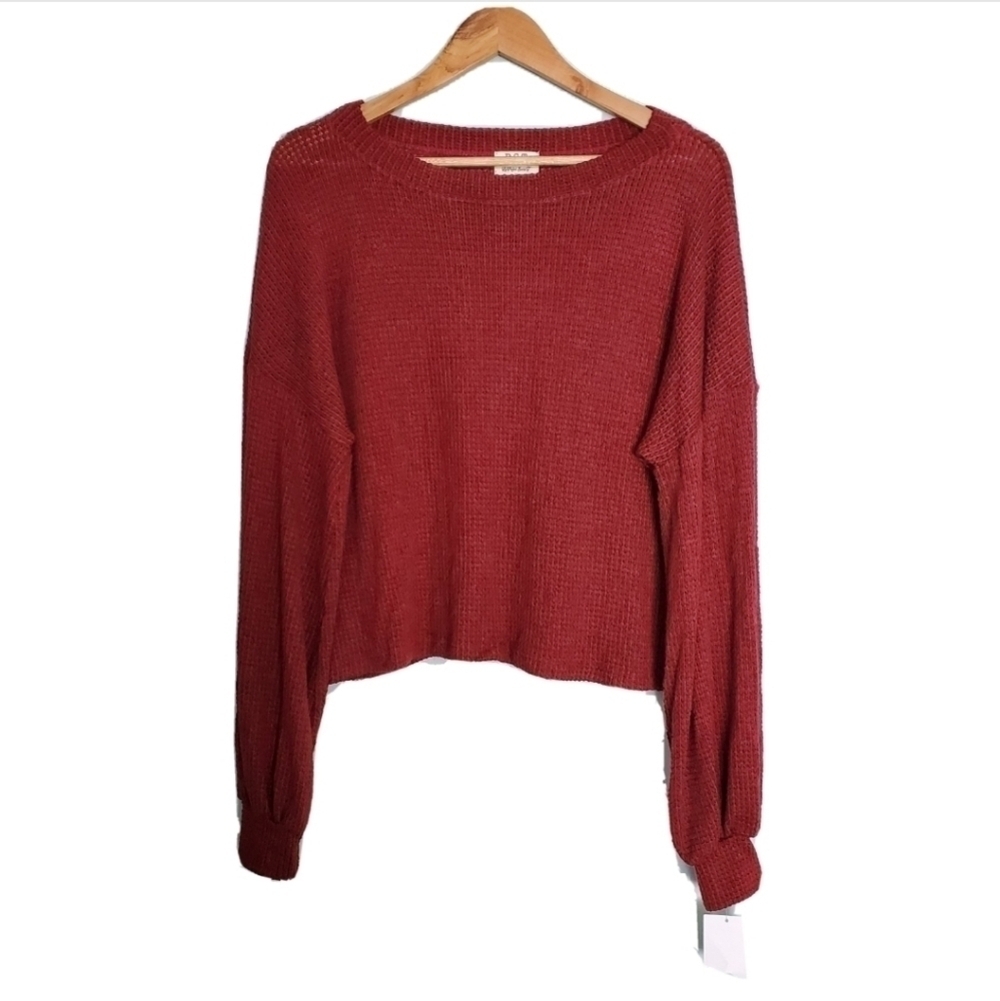 NEW PST Los Angeles Burgundy Top Sweater